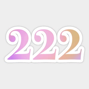 angel numbers 222 Sticker